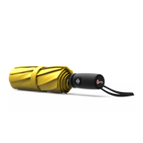 An image of a closed, yellow colored travel Repel umbrella.