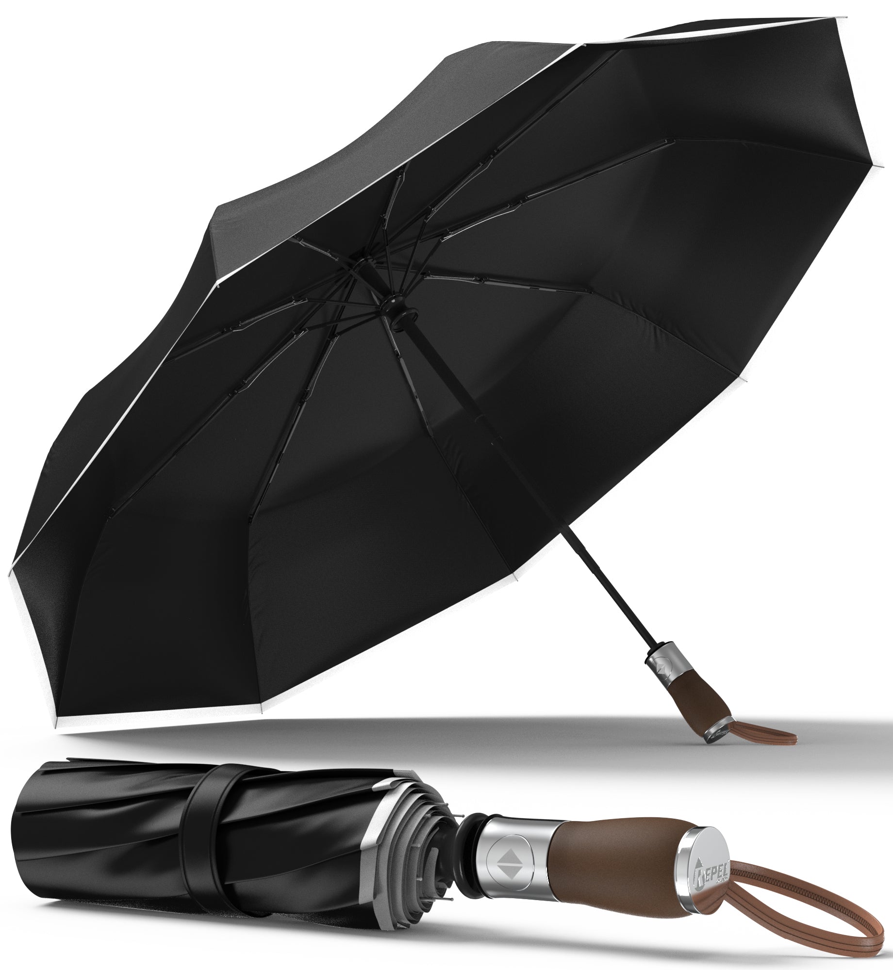 TTS Repel Windproof Travel Umbrella - Compact, Automatic