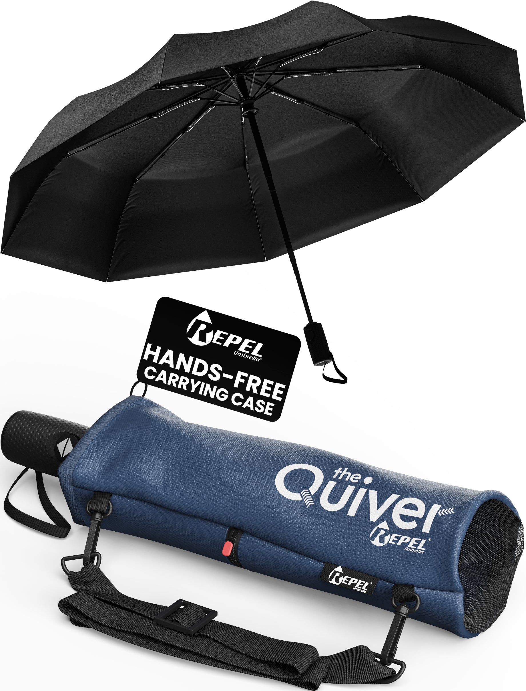 TTS Repel Windproof Travel Umbrella - Compact, Automatic