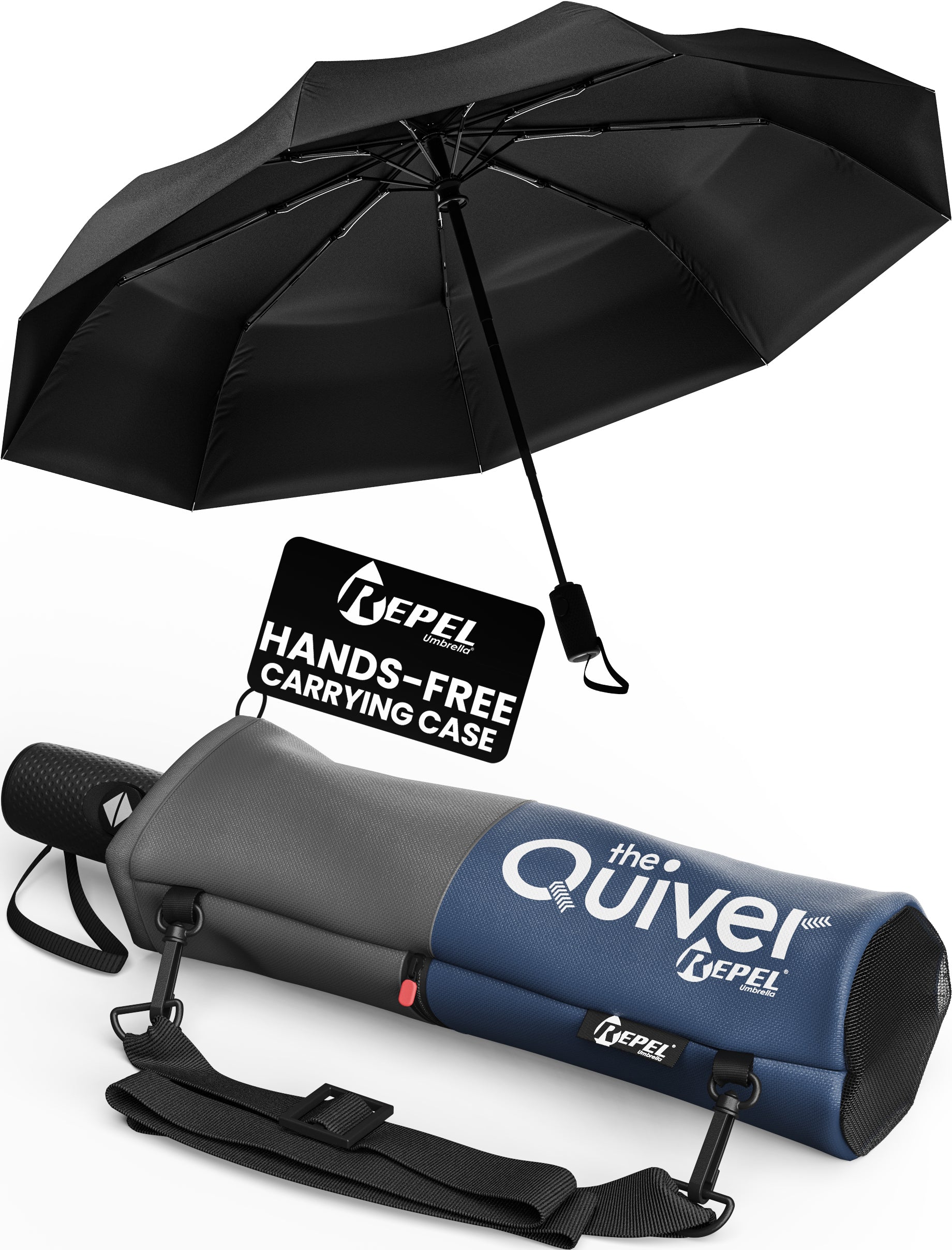 TTS Repel Windproof Travel Umbrella - Compact, Automatic