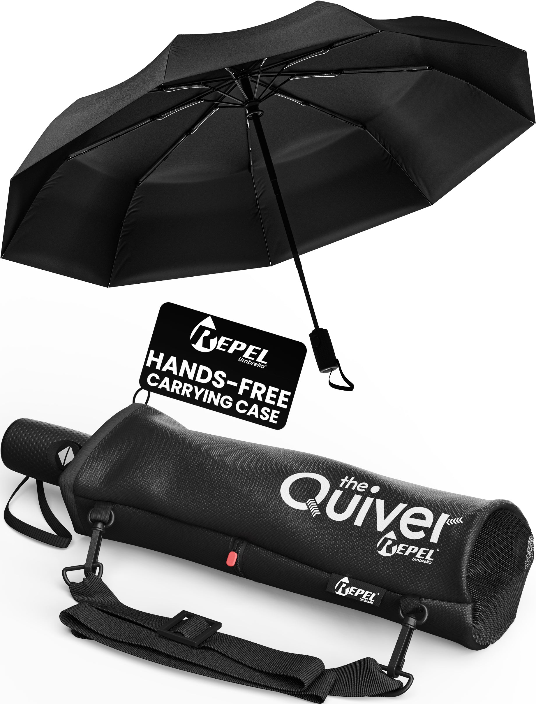 TTS Repel Windproof Travel Umbrella - Compact, Automatic