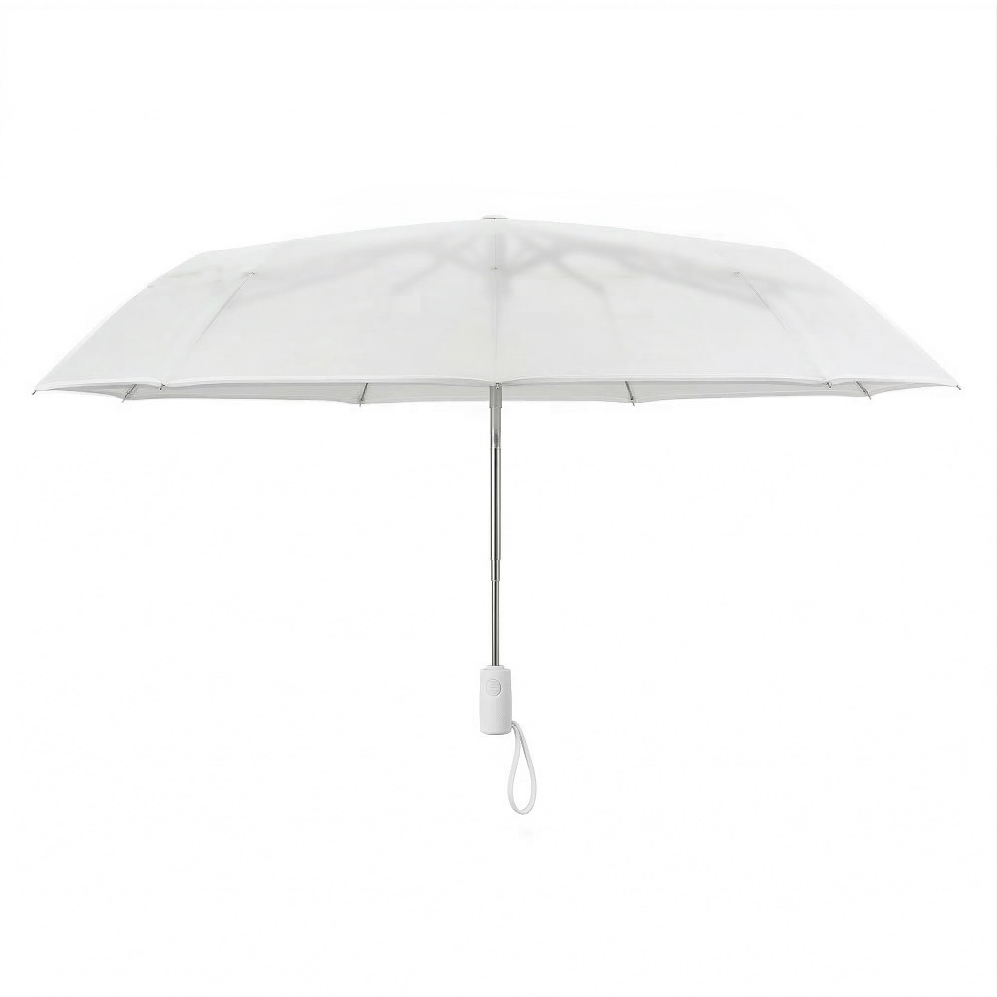 Repel Frosted Travel Umbrella – Windproof Compact Auto Open, White Trim