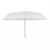 Repel Frosted Travel Umbrella – Windproof Compact Auto Open, White Trim