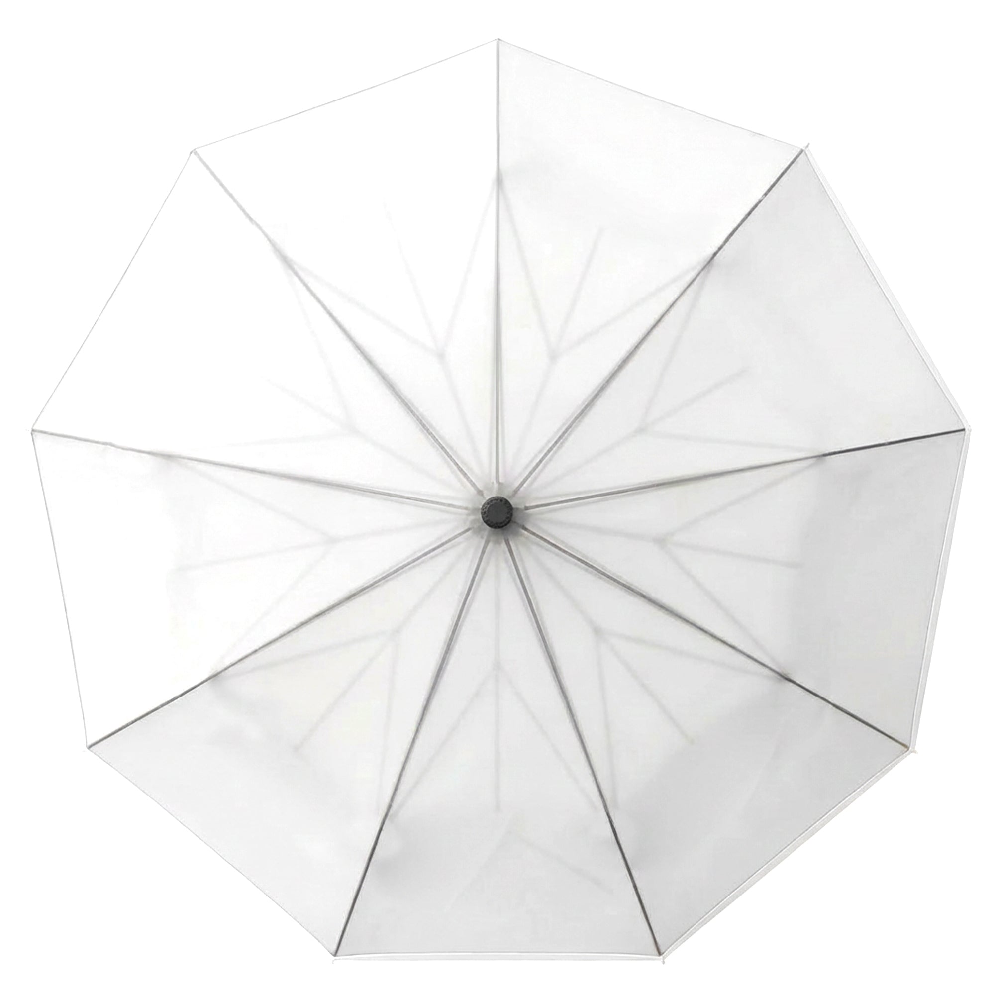 Repel Frosted Travel Umbrella – Windproof Compact Auto Open, White Trim
