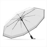 Repel Frosted Travel Umbrella – Windproof Compact Auto Open, Black Trim