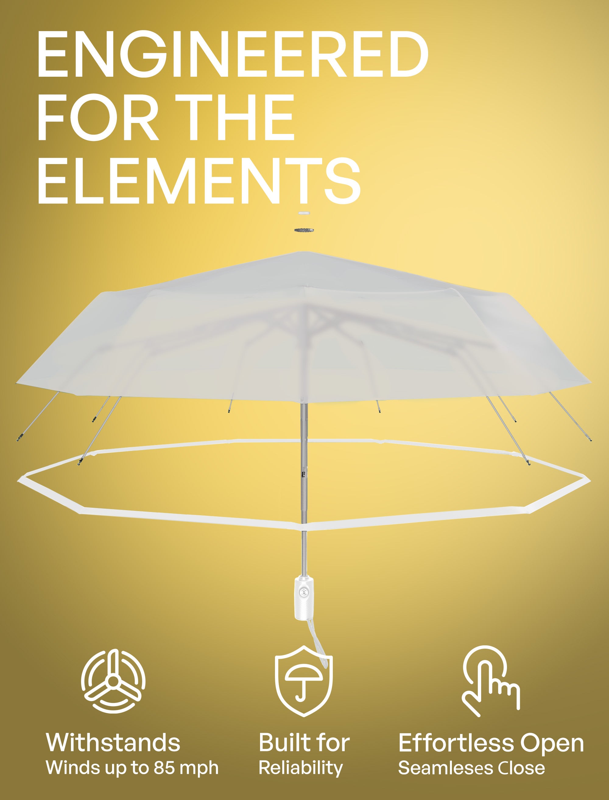 REPEL Windproof Travel Umbrella - Compact & Withstands Winds up to 85MPH, Strongest Premium Auto Folding Umbrella for Rain and Sun - Durable, Light & Portable for Women & Men, Fits Backpack & Cars