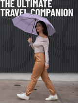 Windproof Travel Umbrella - Compact, Automatic, Pastel Lavender