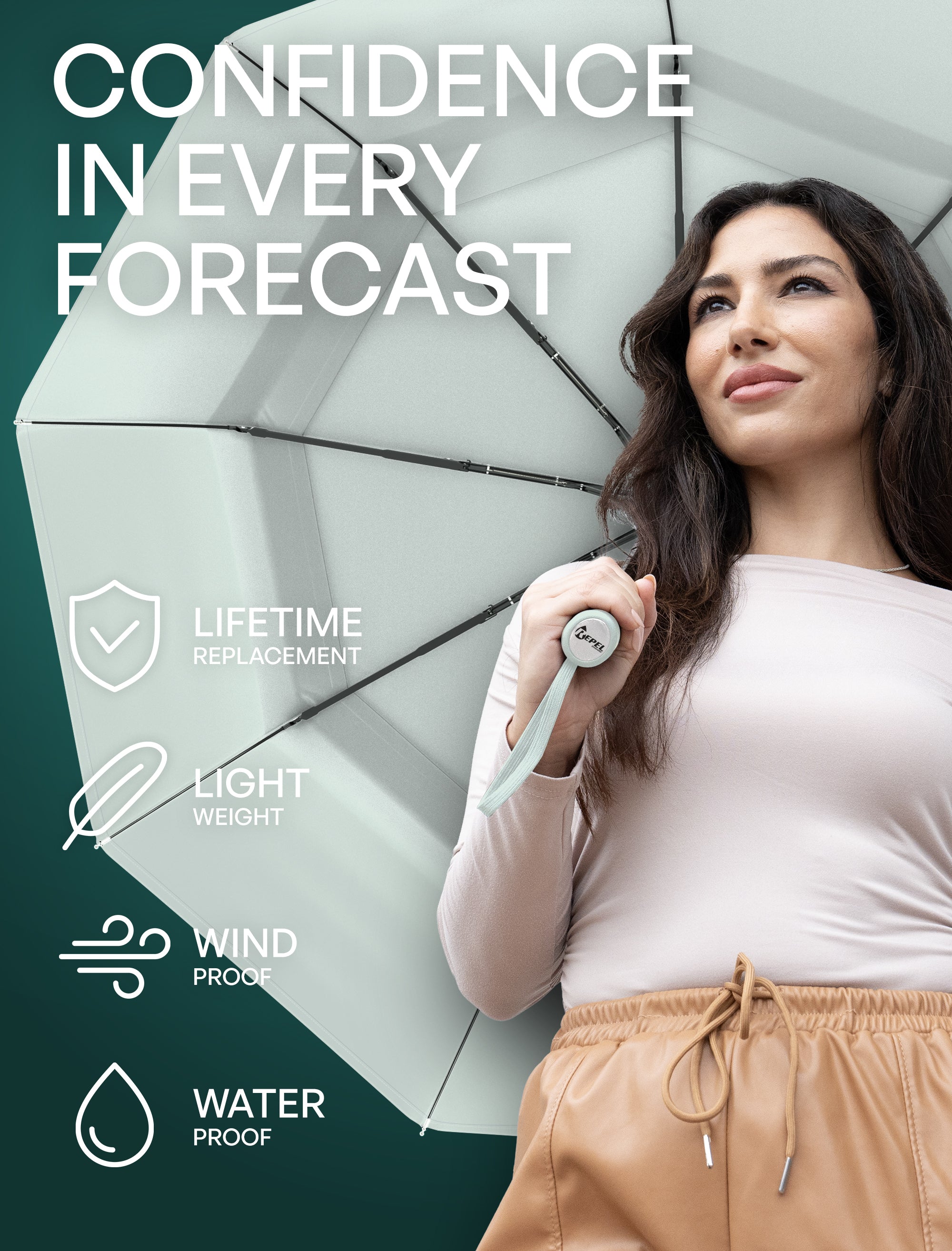 REPEL Umbrella - Pastel Mint
