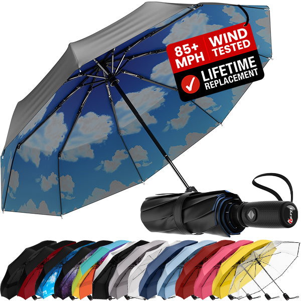 TTS Repel Windproof Travel Umbrella - Compact, Automatic