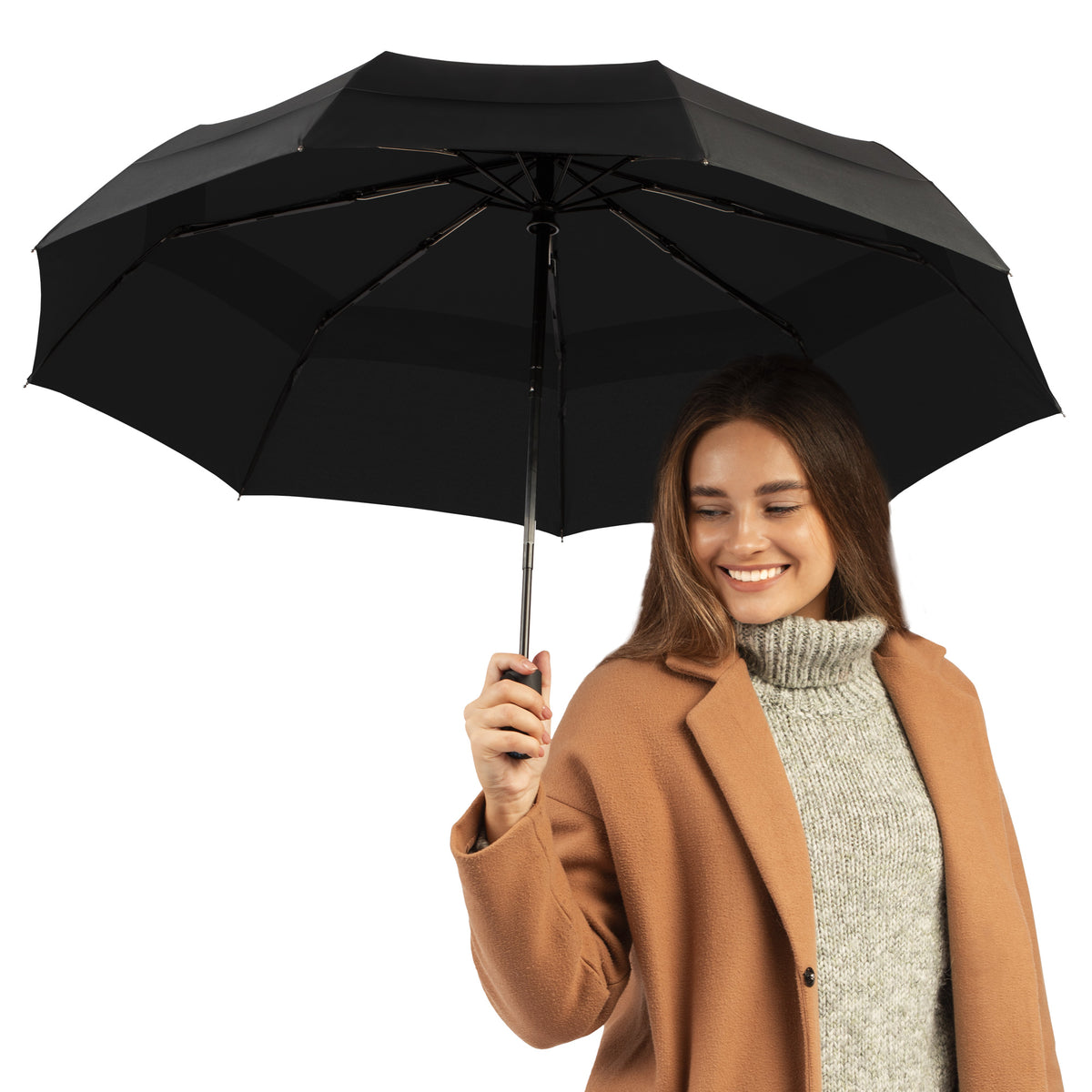 Windproof Travel Umbrella - Compact, Durable, Automatic