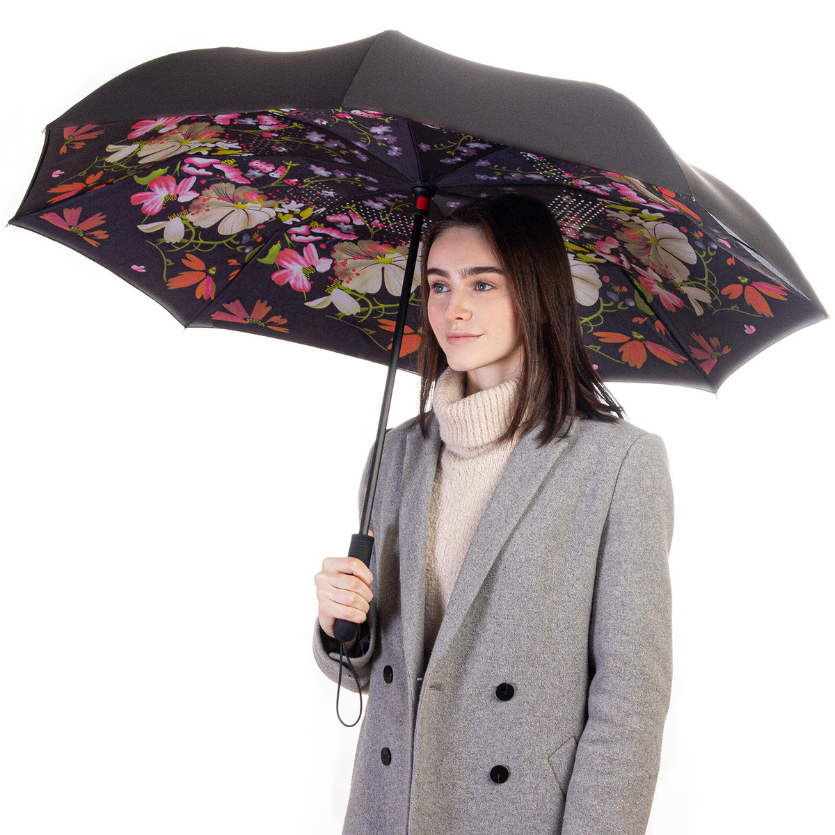 Reverse Folding Umbrella - Flower Bouquet