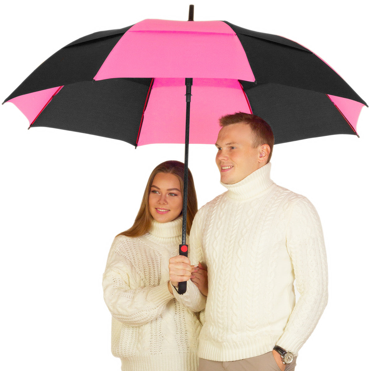 Black & Pink Golf Umbrella