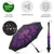 Reverse Folding Umbrella - Purple Flower