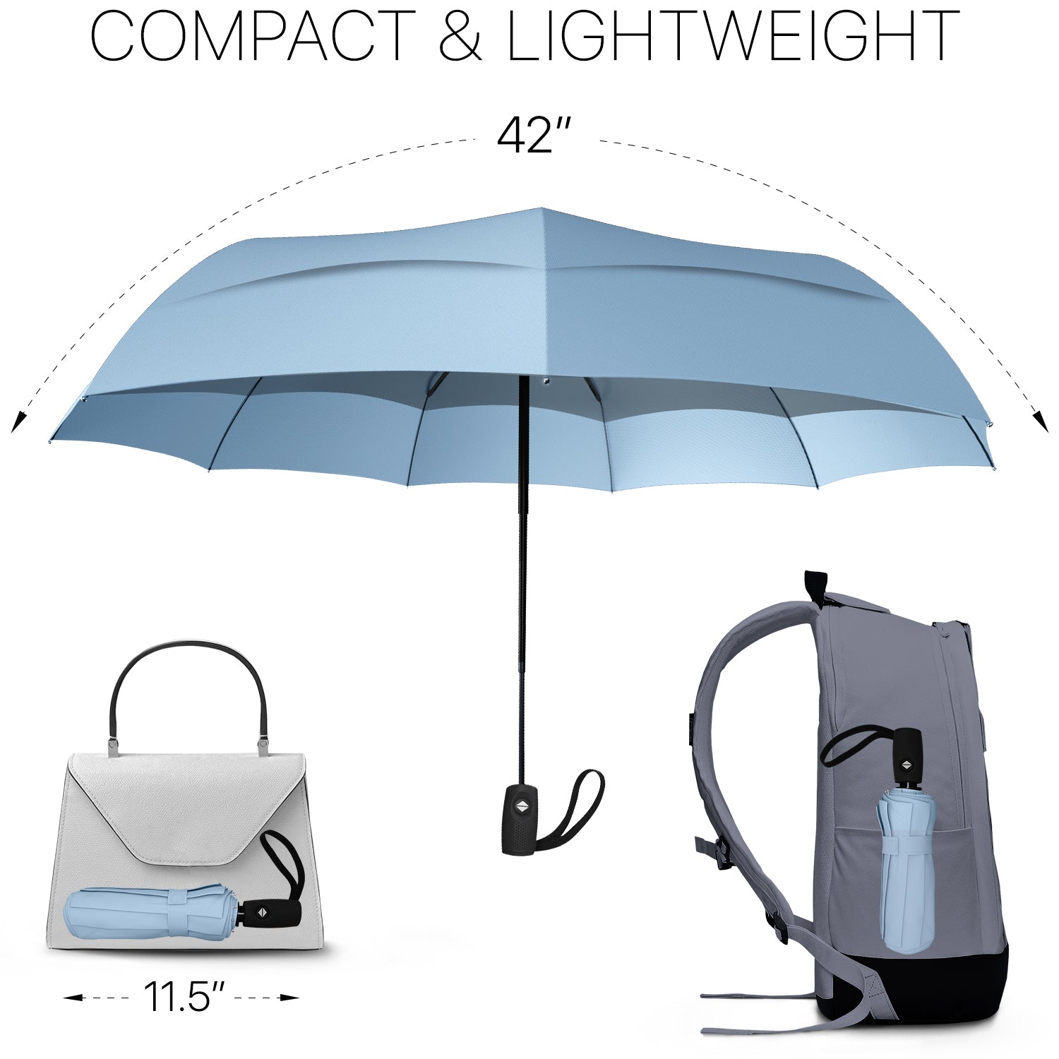 Buy Small Travel Umbrella Light Compact Folded Umbrellas Purse Size for  Women Mint Green at Amazon.in